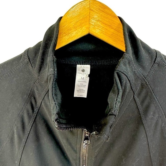 Yogalicious Black Full Zipper Slimming Long Sleeve Jacket Top, M - Picture 7 of 11